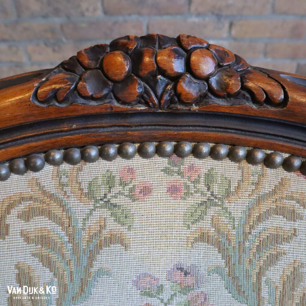 Louis XV stoel met bloemenprint - Afbeelding 7