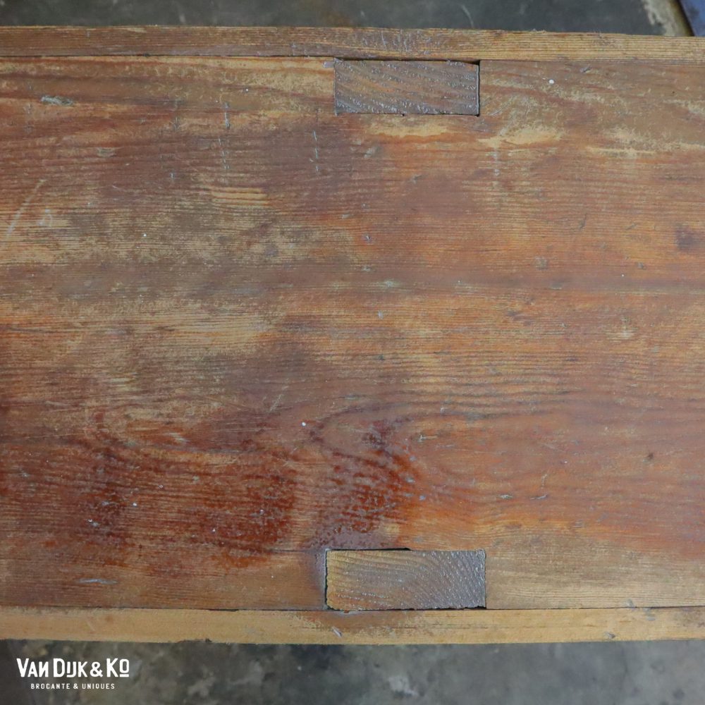 Brocante houten bankje - Afbeelding 5