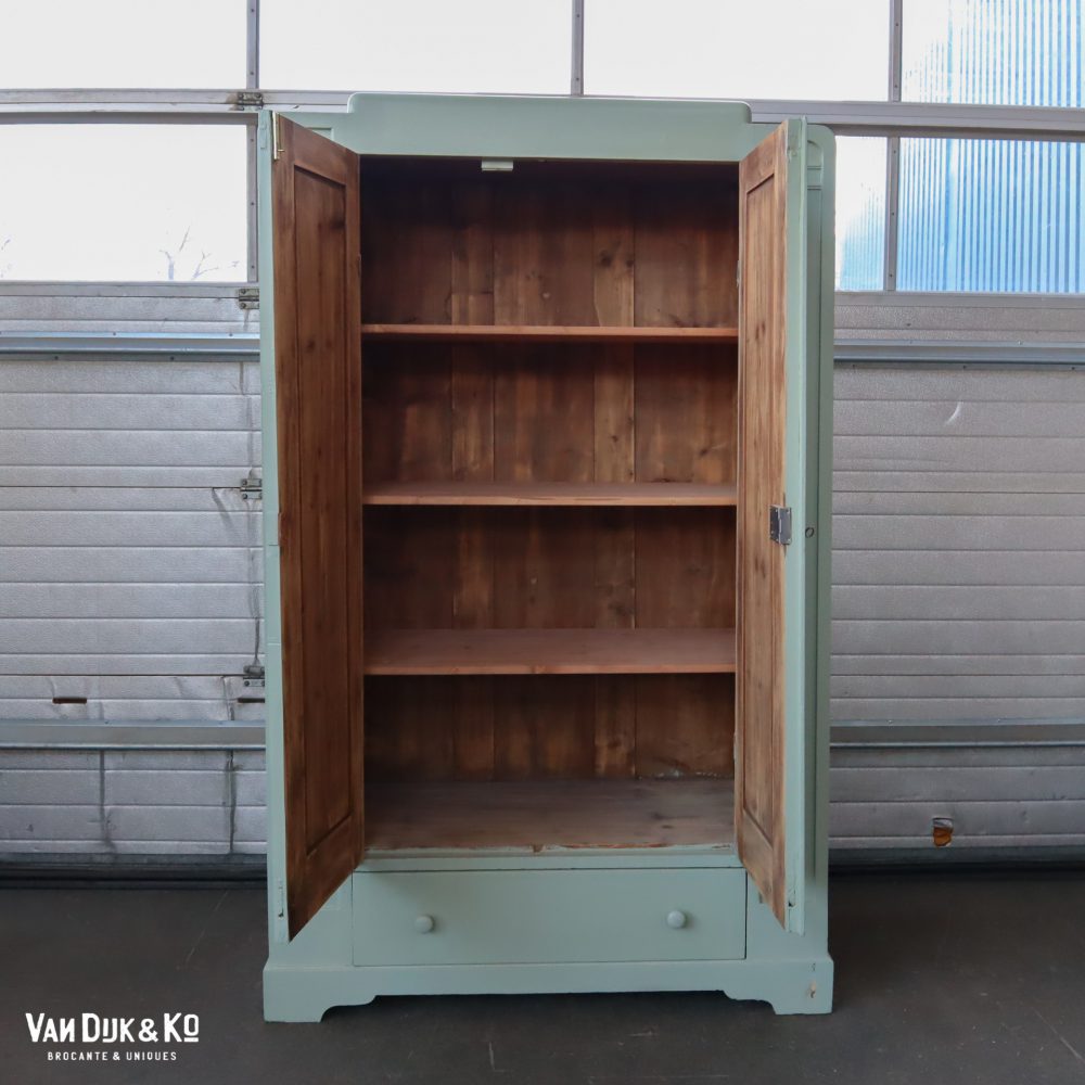 Brocante linnenkast met bloemen - Afbeelding 4