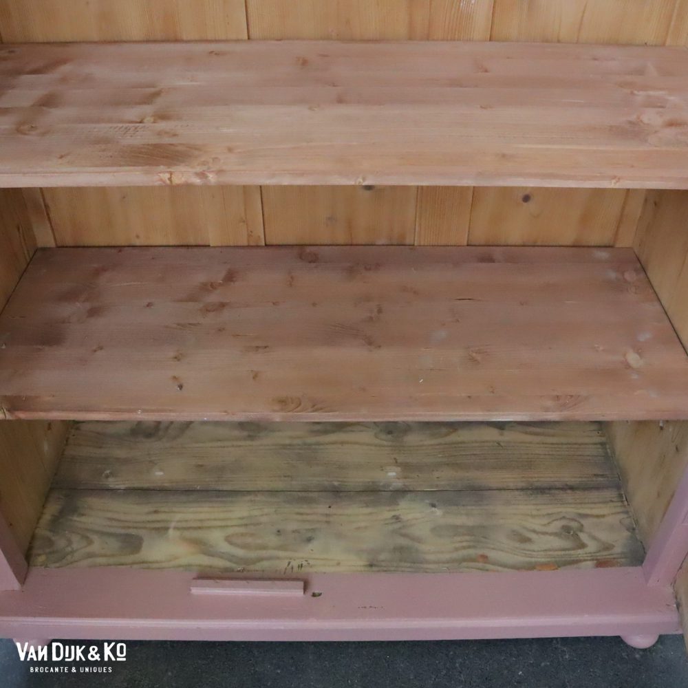 Brocante roze vitrinekast - Afbeelding 4