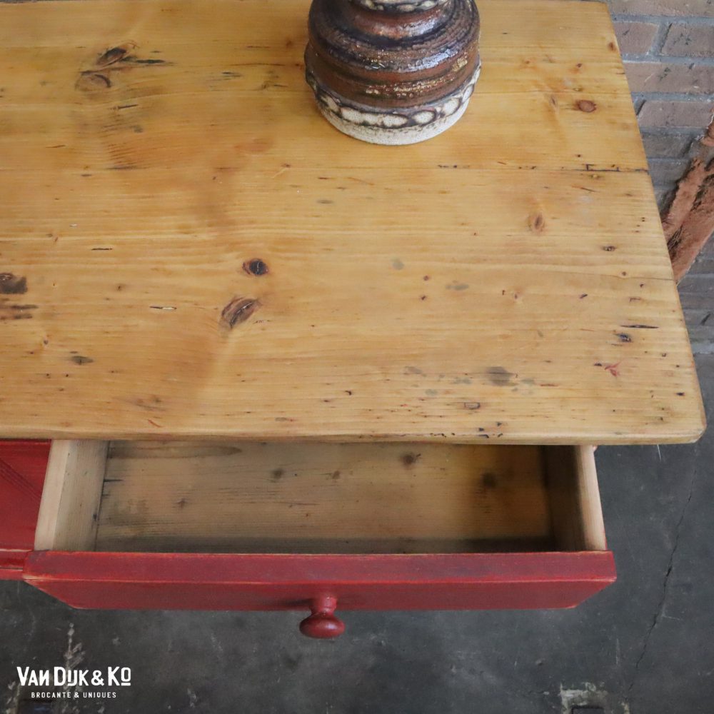 Brocante rode onderkast - Afbeelding 5