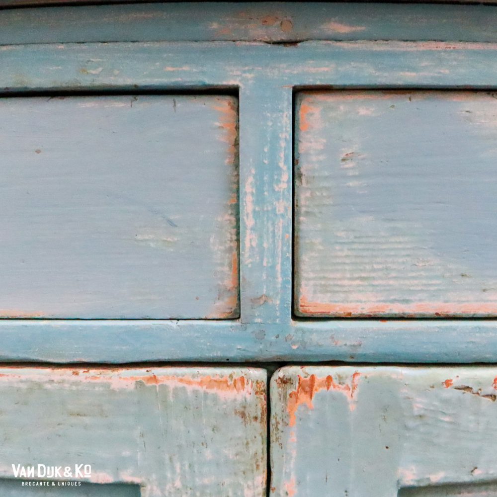 Brocante blauwe buffetkast - Afbeelding 6