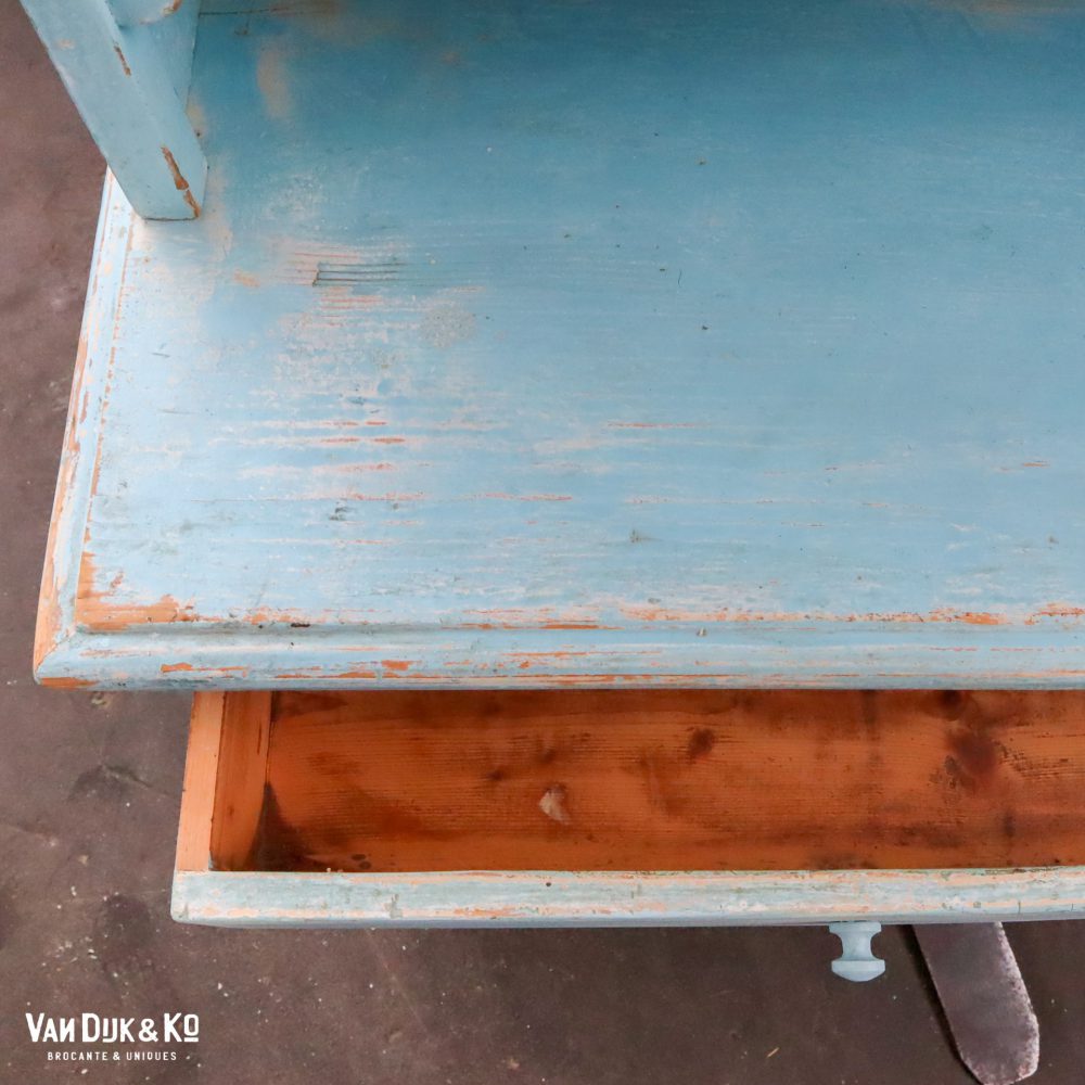 Brocante blauwe buffetkast - Afbeelding 5
