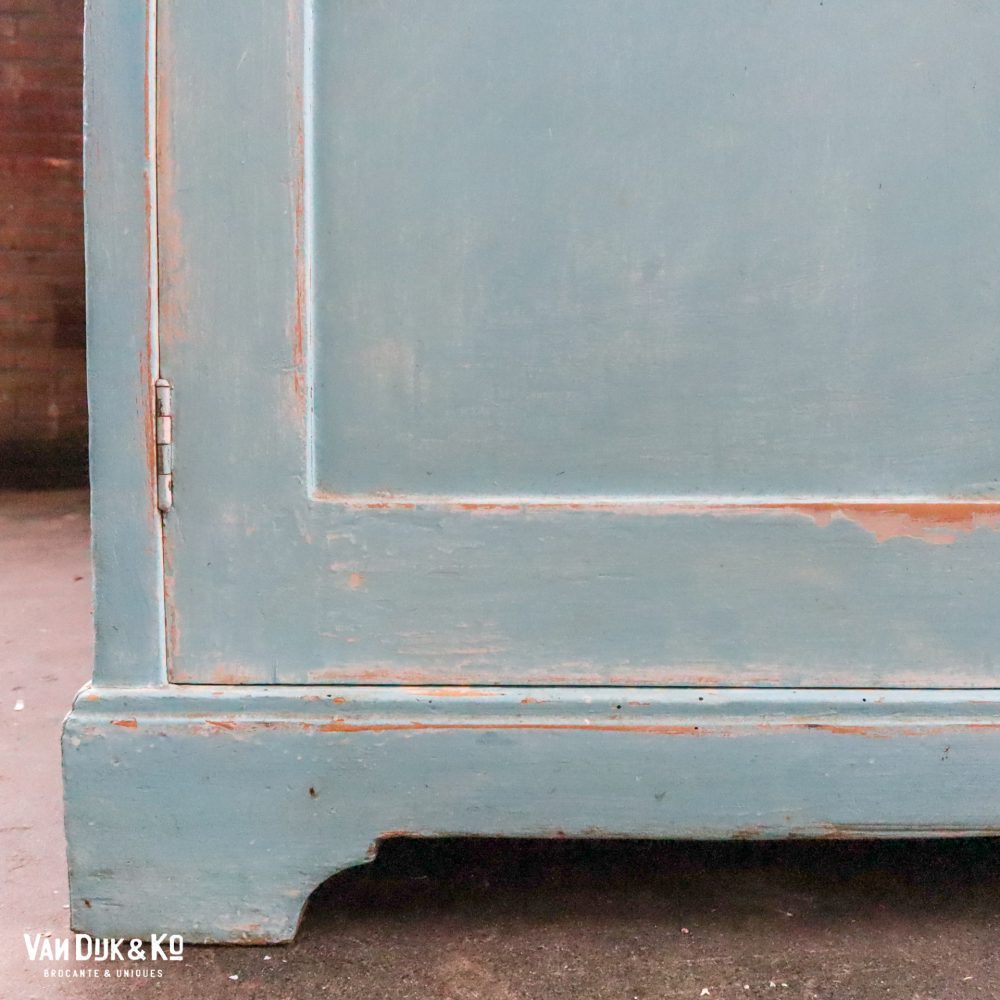Brocante blauwe buffetkast - Afbeelding 8