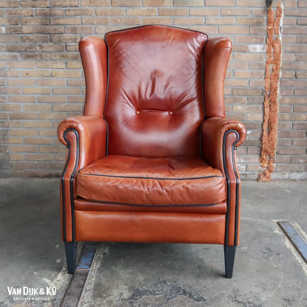 Vintage leren fauteuil