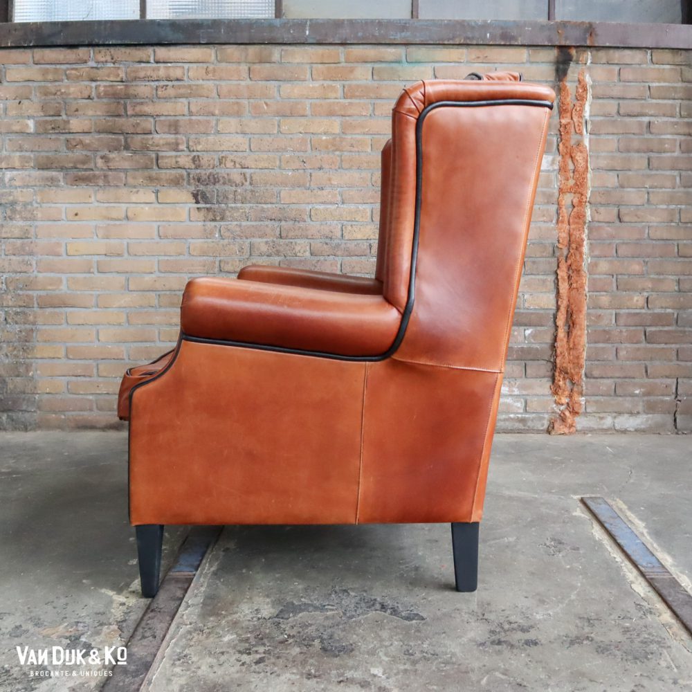 Vintage leren fauteuil - Afbeelding 3
