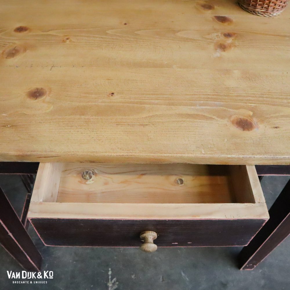 Brocante houten tafeltje - Afbeelding 5