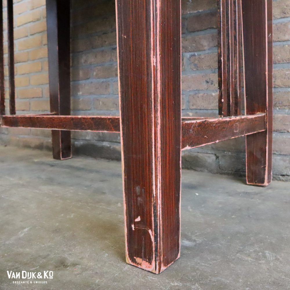 Brocante houten tafeltje - Afbeelding 7
