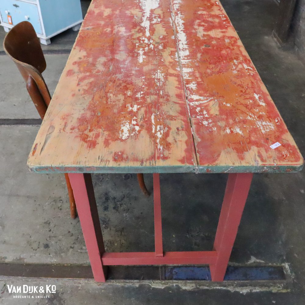 Brocante houten tafel - Afbeelding 3