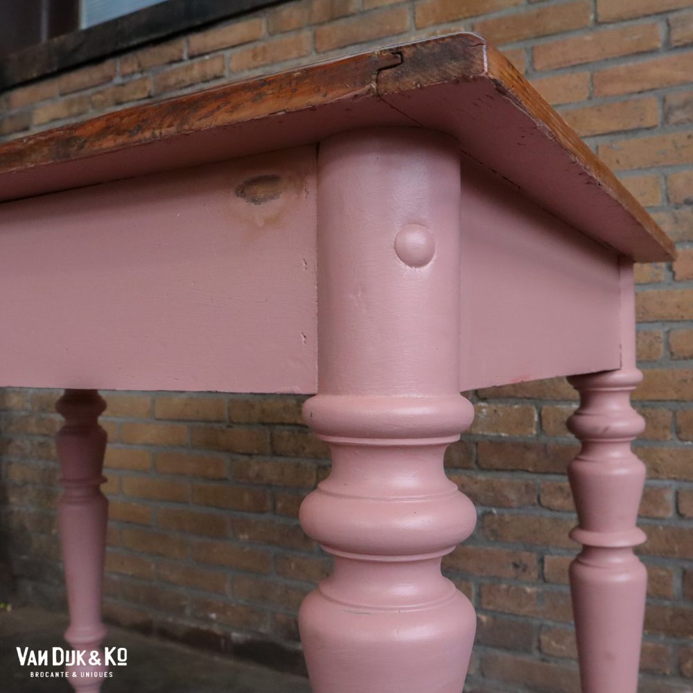 Brocante houten tafel - Afbeelding 7