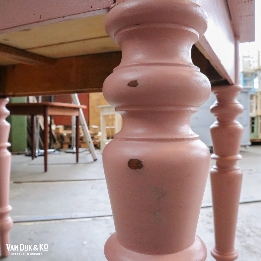 Brocante houten tafel - Afbeelding 9