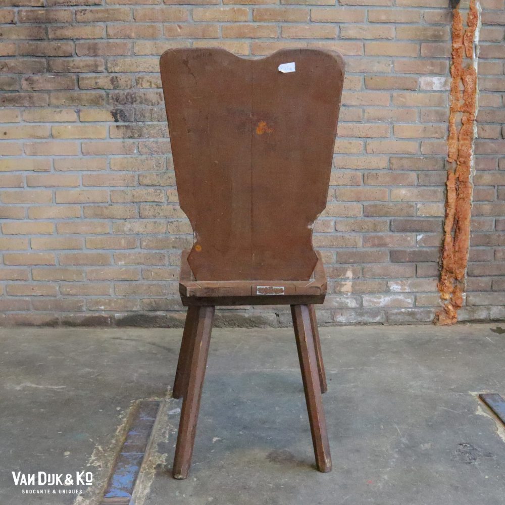 Brocante houten stoel - Afbeelding 4