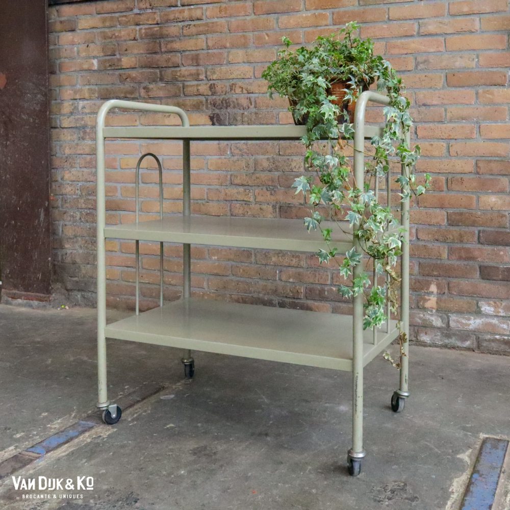 Vintage metalen trolley