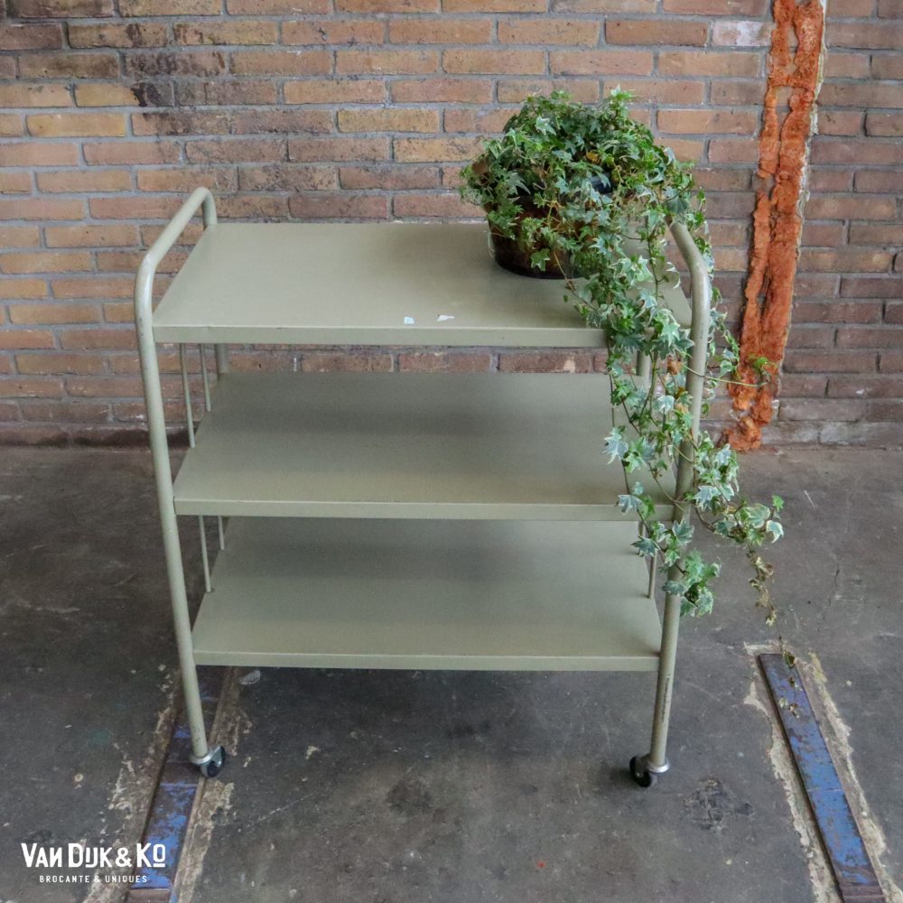 Vintage metalen trolley