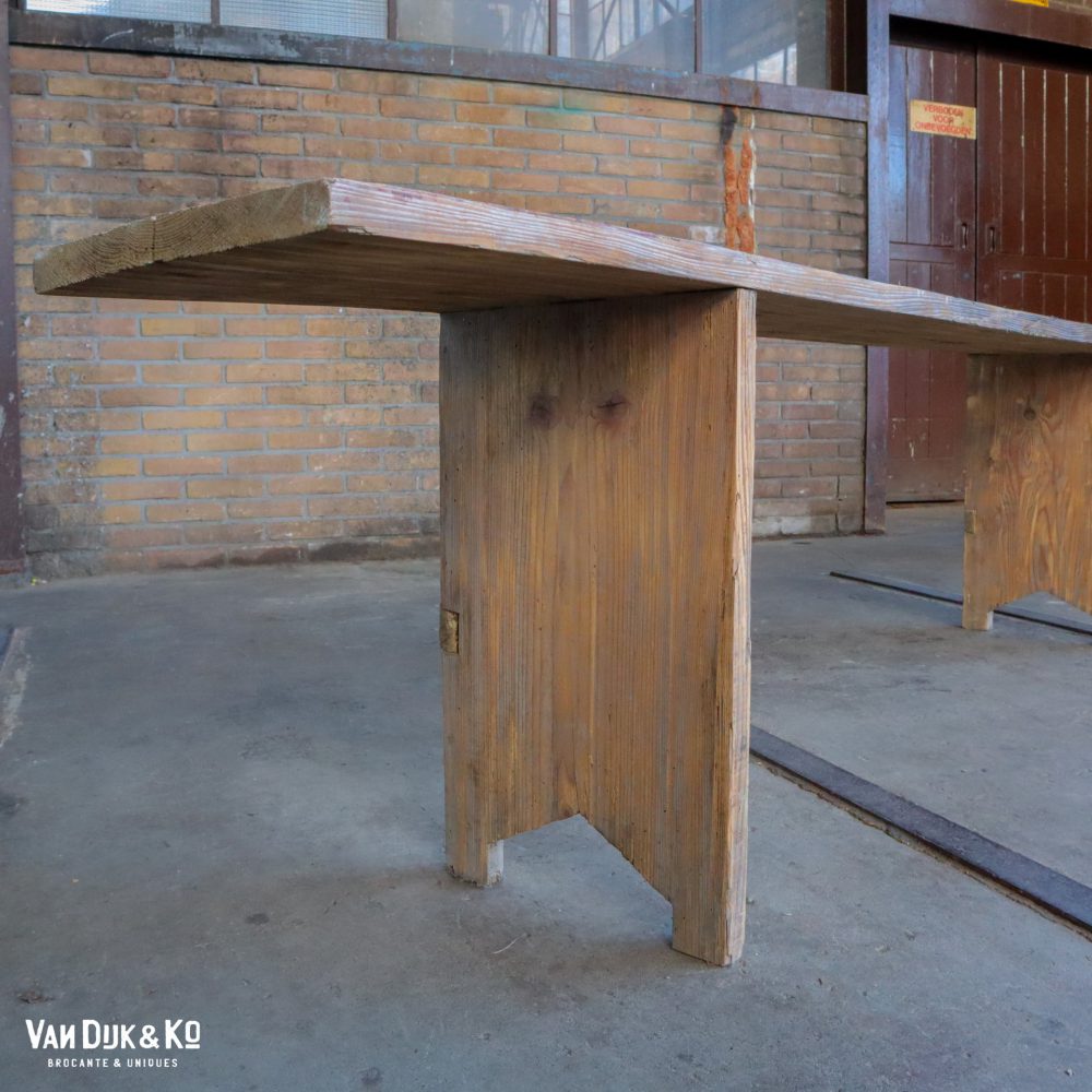 Lange houten bank - Afbeelding 3