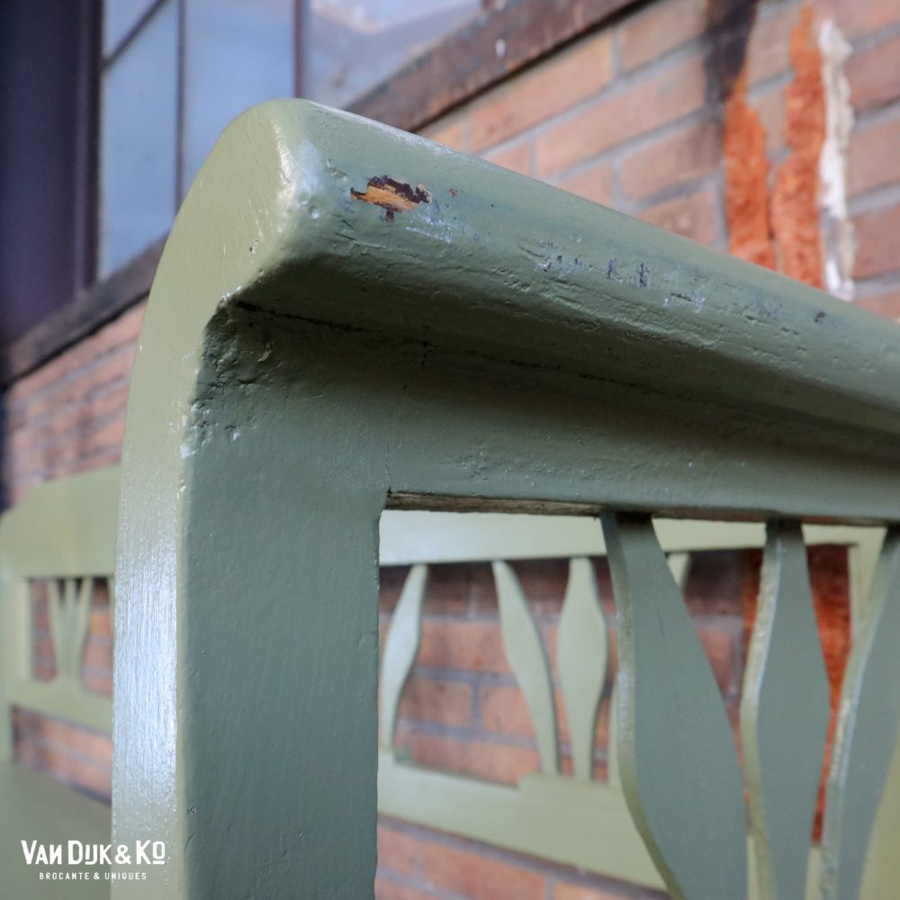Groene houten klepbank - Afbeelding 6