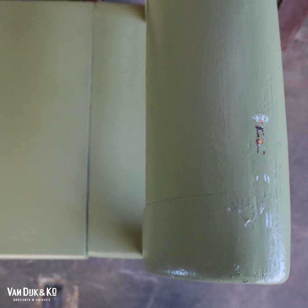 Groene houten klepbank - Afbeelding 8