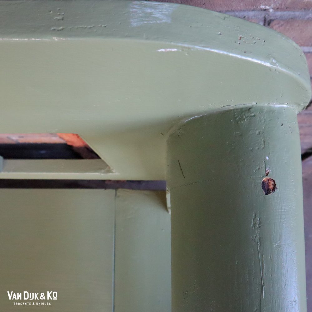 Groene houten klepbank - Afbeelding 7