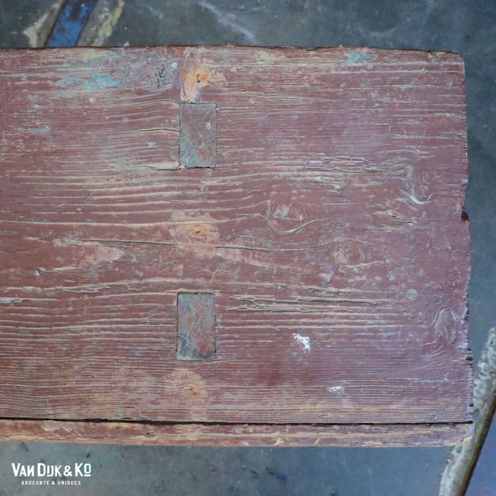 Brocante houten bankje - Afbeelding 6