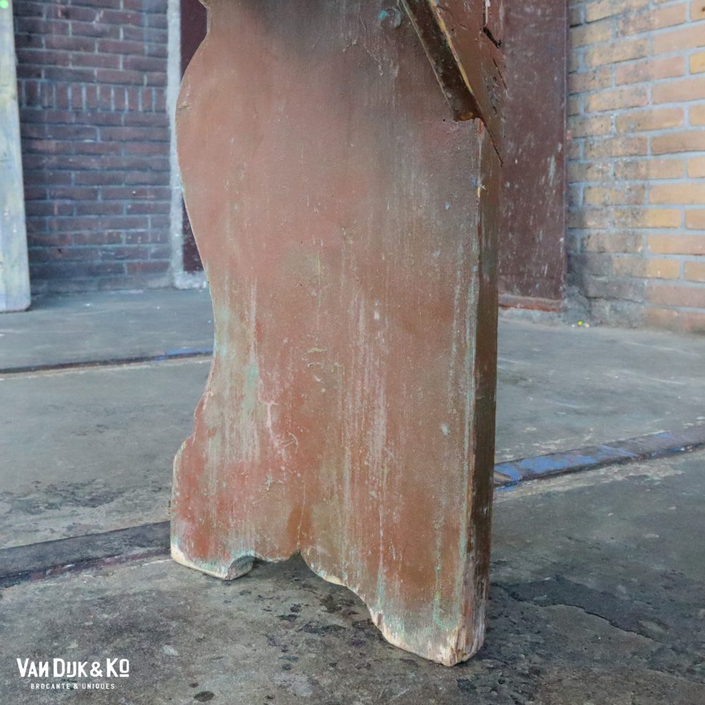 Brocante houten bankje - Afbeelding 5