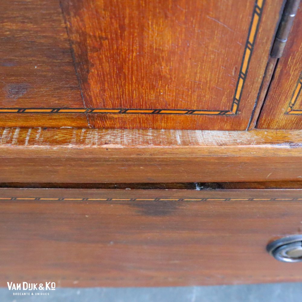 Vintage kledingkast met spiegel - Afbeelding 12