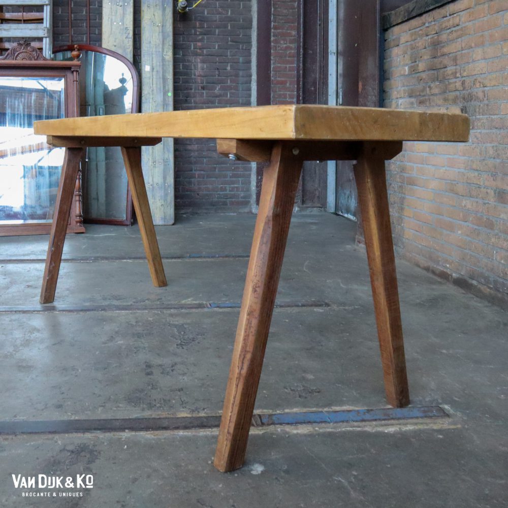 Vintage houten haktafel - Afbeelding 4
