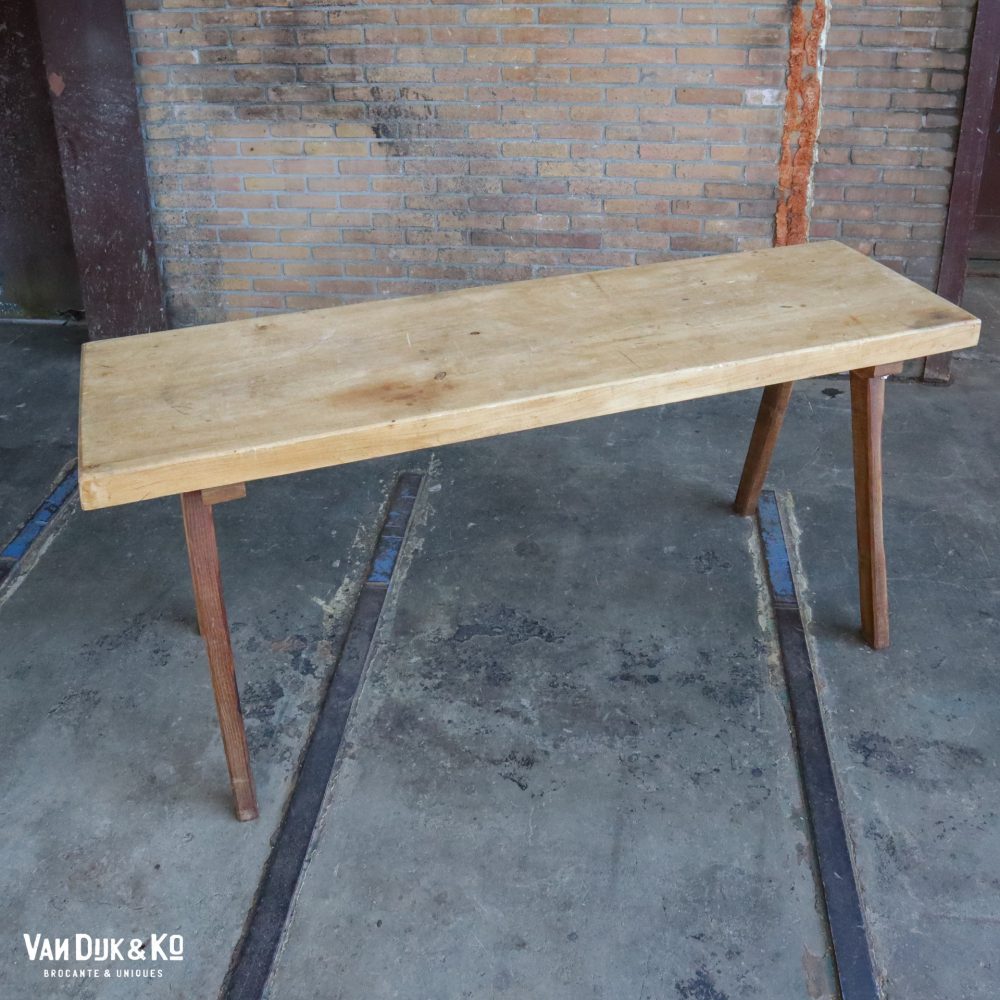 Vintage houten haktafel - Afbeelding 2