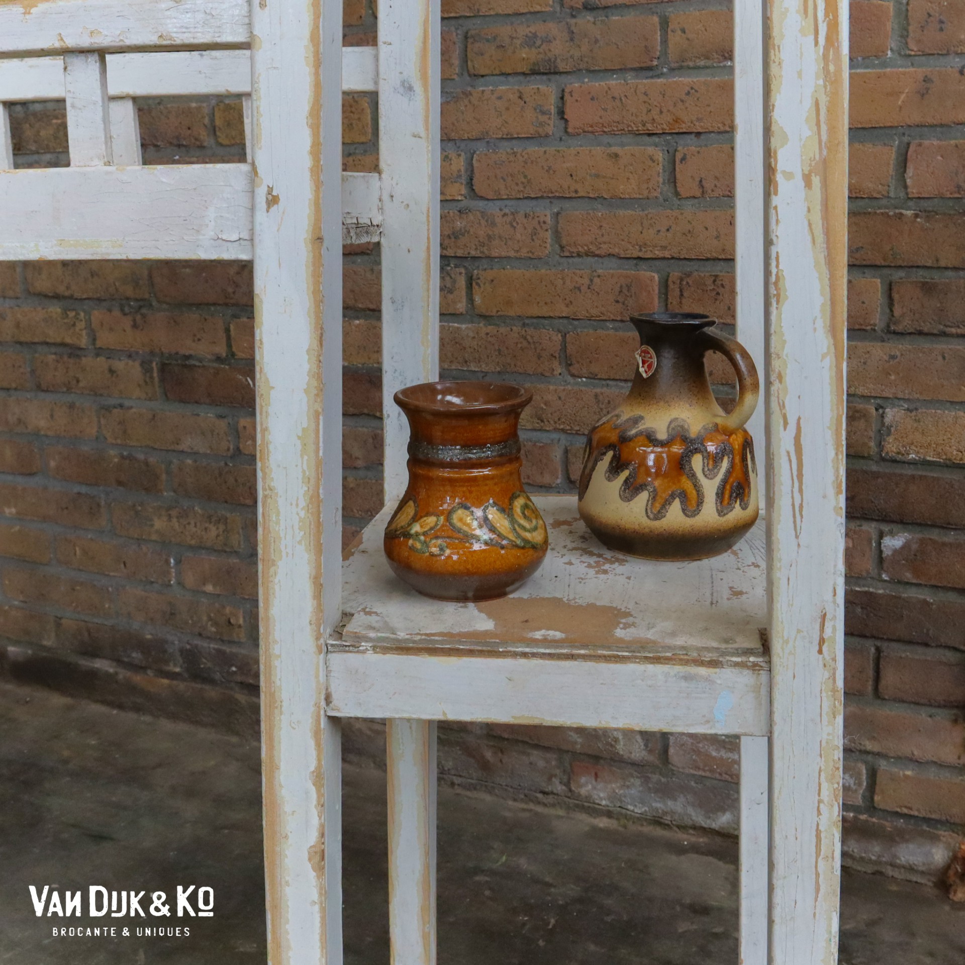 Wit brocante plantenrek » Van & Ko