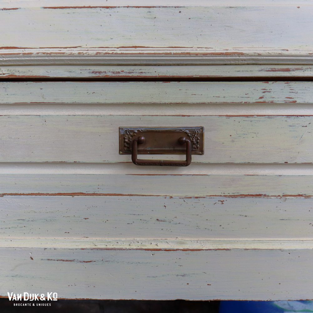 Brocante kledingkast met spiegels - Afbeelding 7