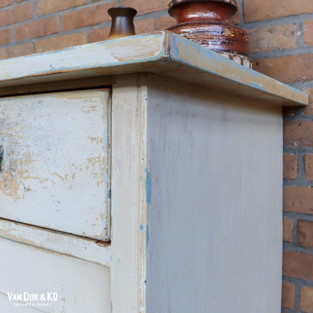 Brocante witte onderkast - Afbeelding 8