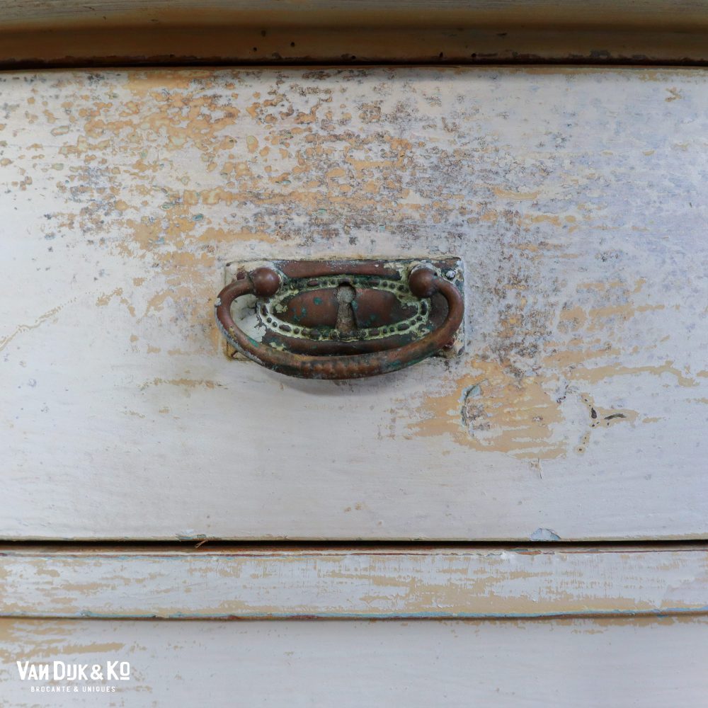 Brocante witte onderkast - Afbeelding 5
