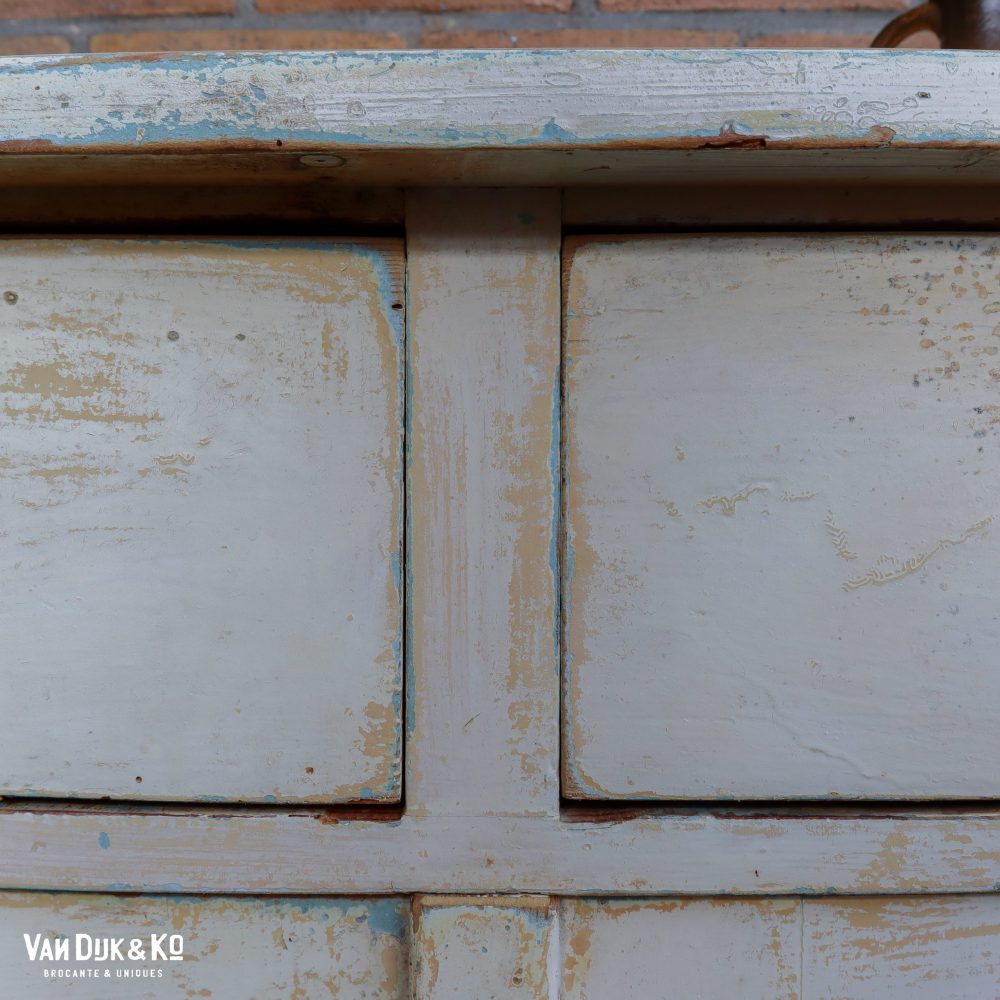 Brocante witte onderkast - Afbeelding 4