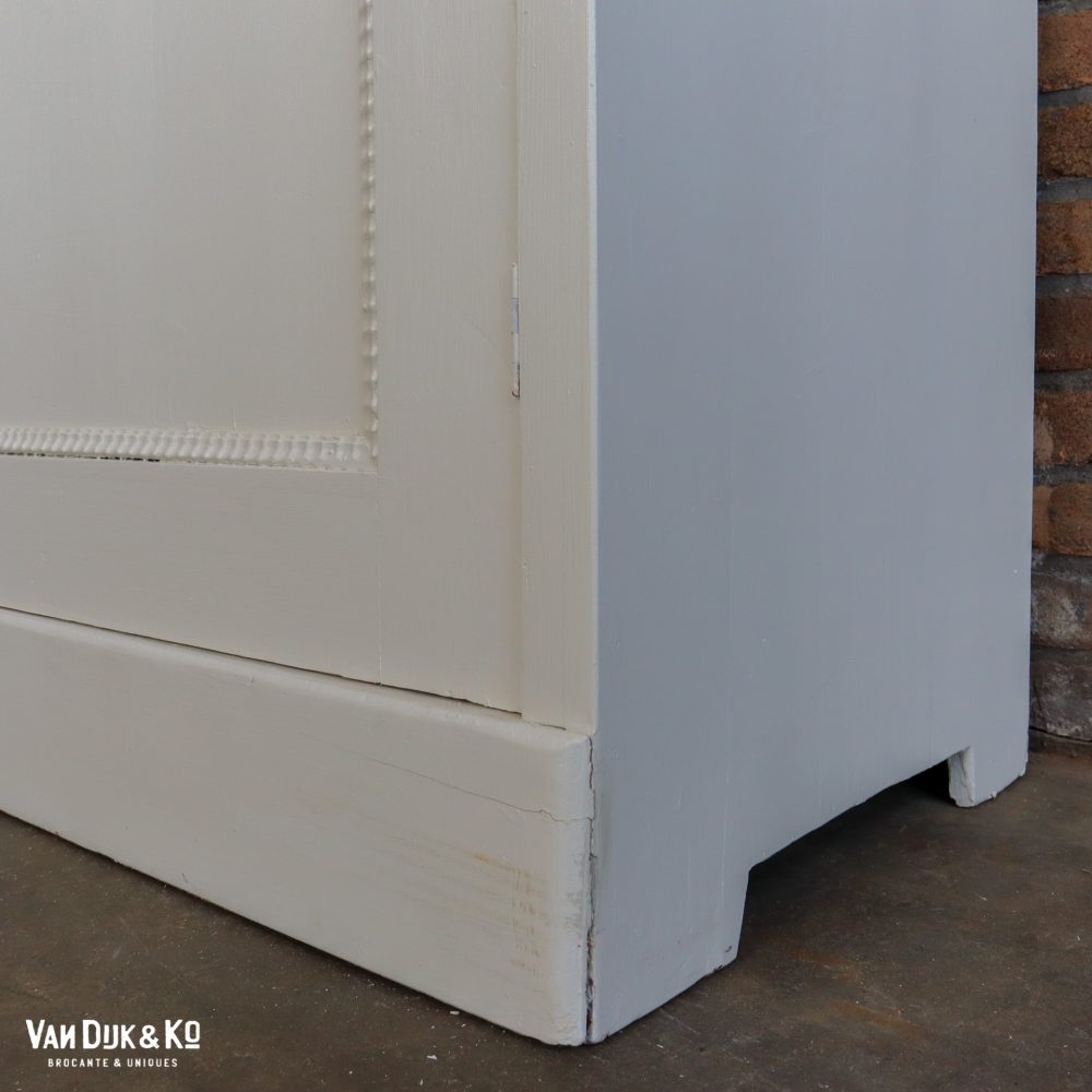 Brocante witte vitrinekast - Afbeelding 6