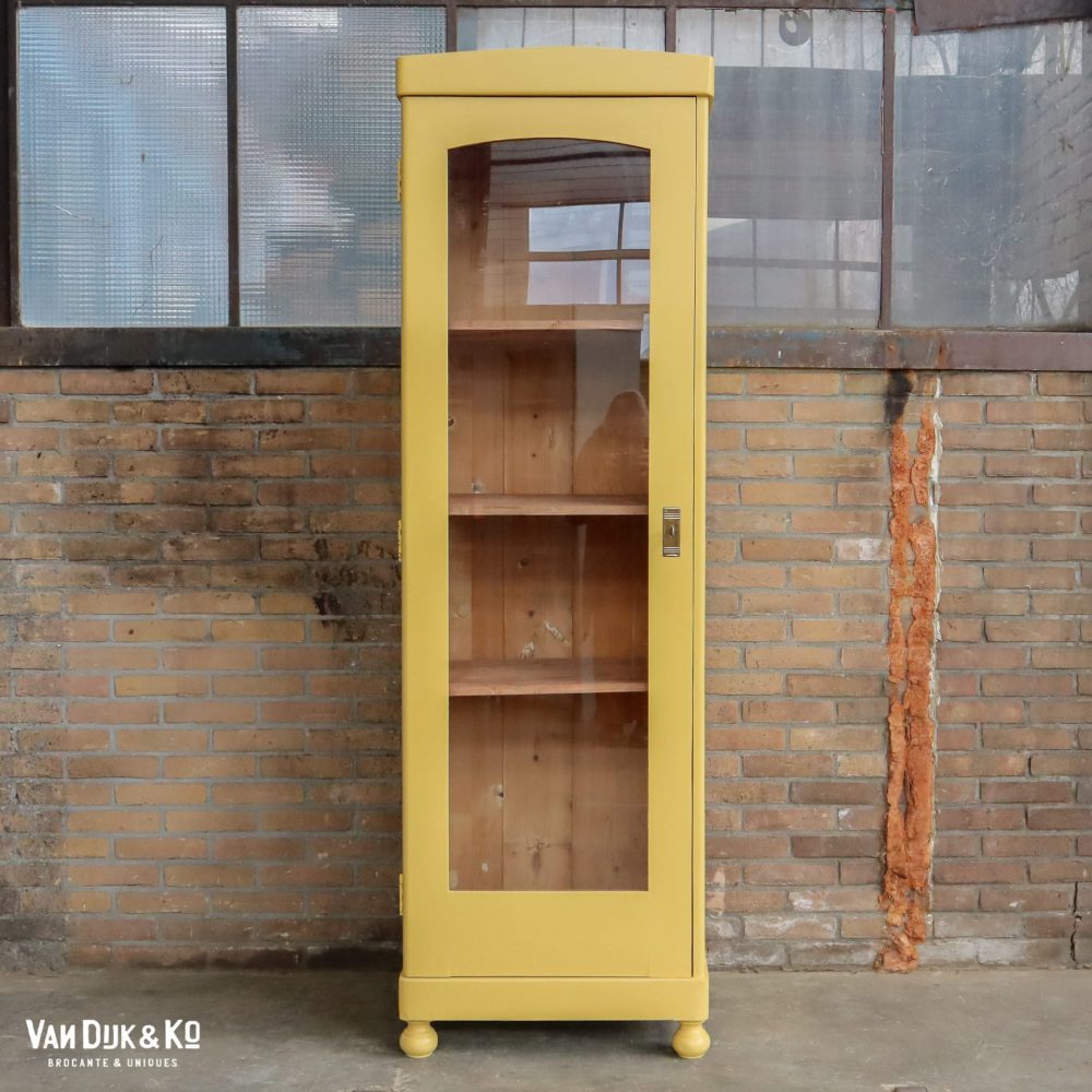 Gele eendeurs vitrinekast - Afbeelding 6