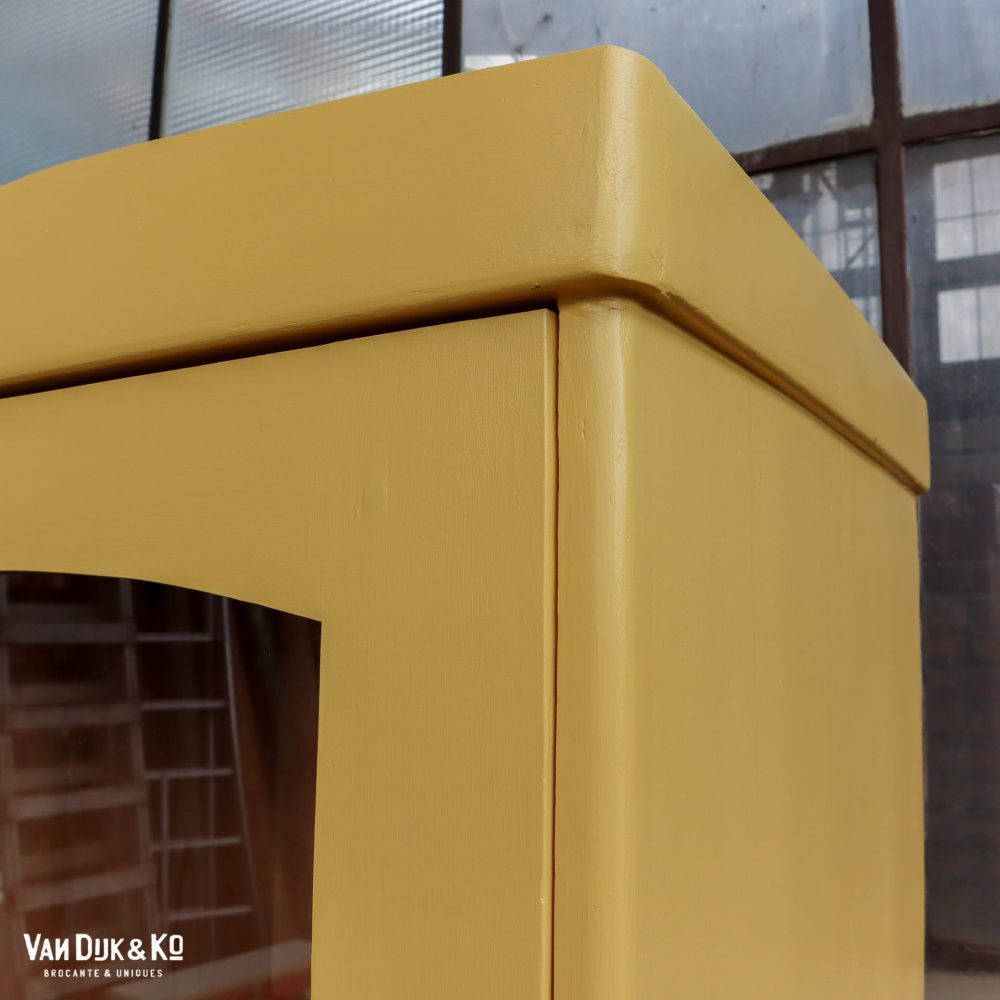 Gele eendeurs vitrinekast - Afbeelding 2