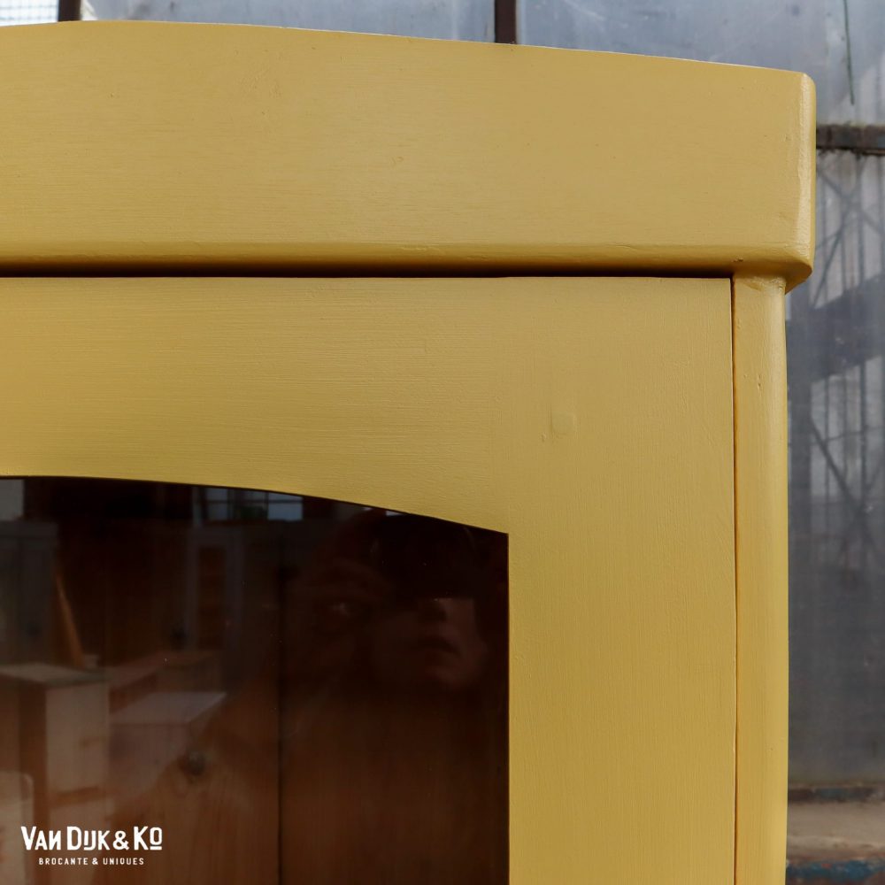 Gele eendeurs vitrinekast - Afbeelding 5