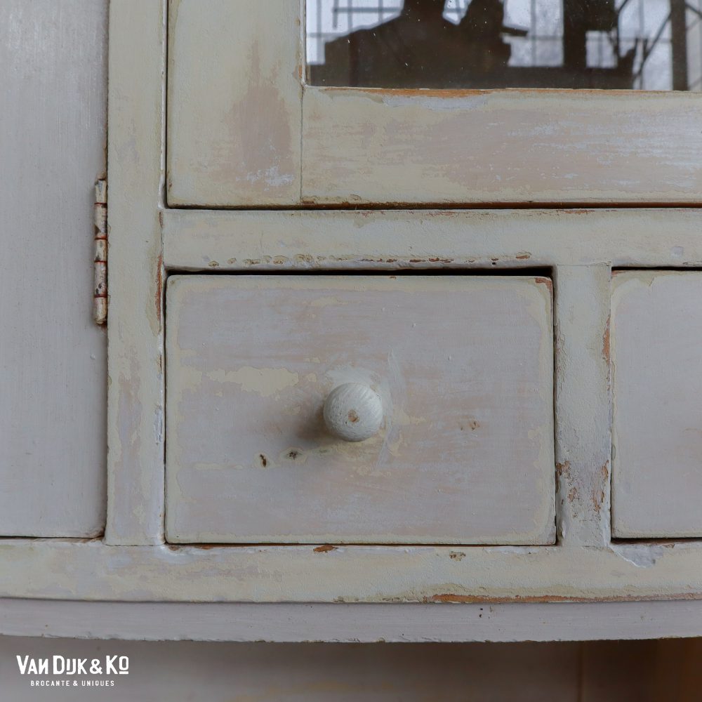 Brocante witte buffetkast - Afbeelding 8
