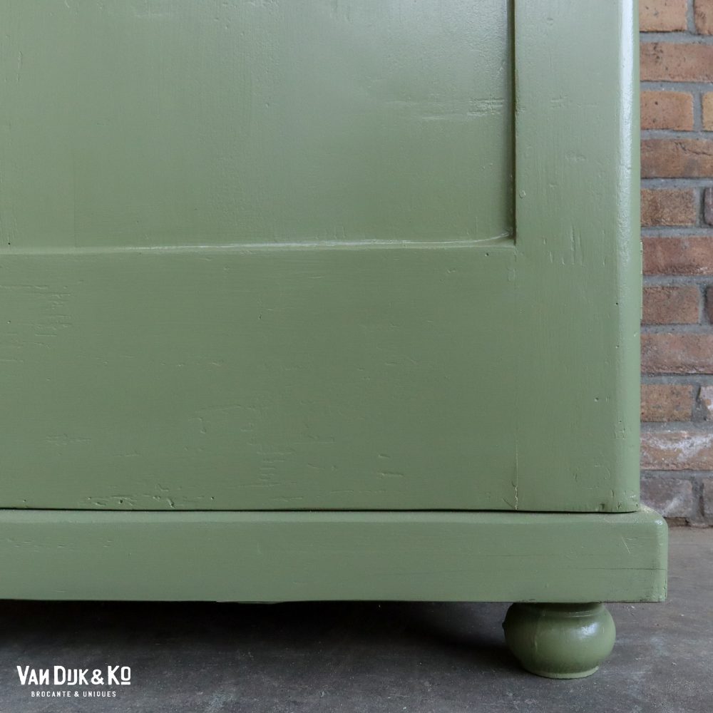 Groene eendeurs linnenkast - Afbeelding 3