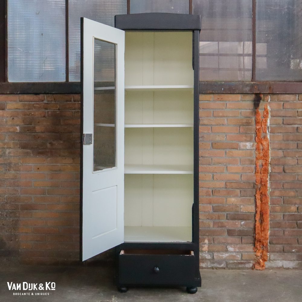 Zwarte eendeurs vitrinekast - Afbeelding 6