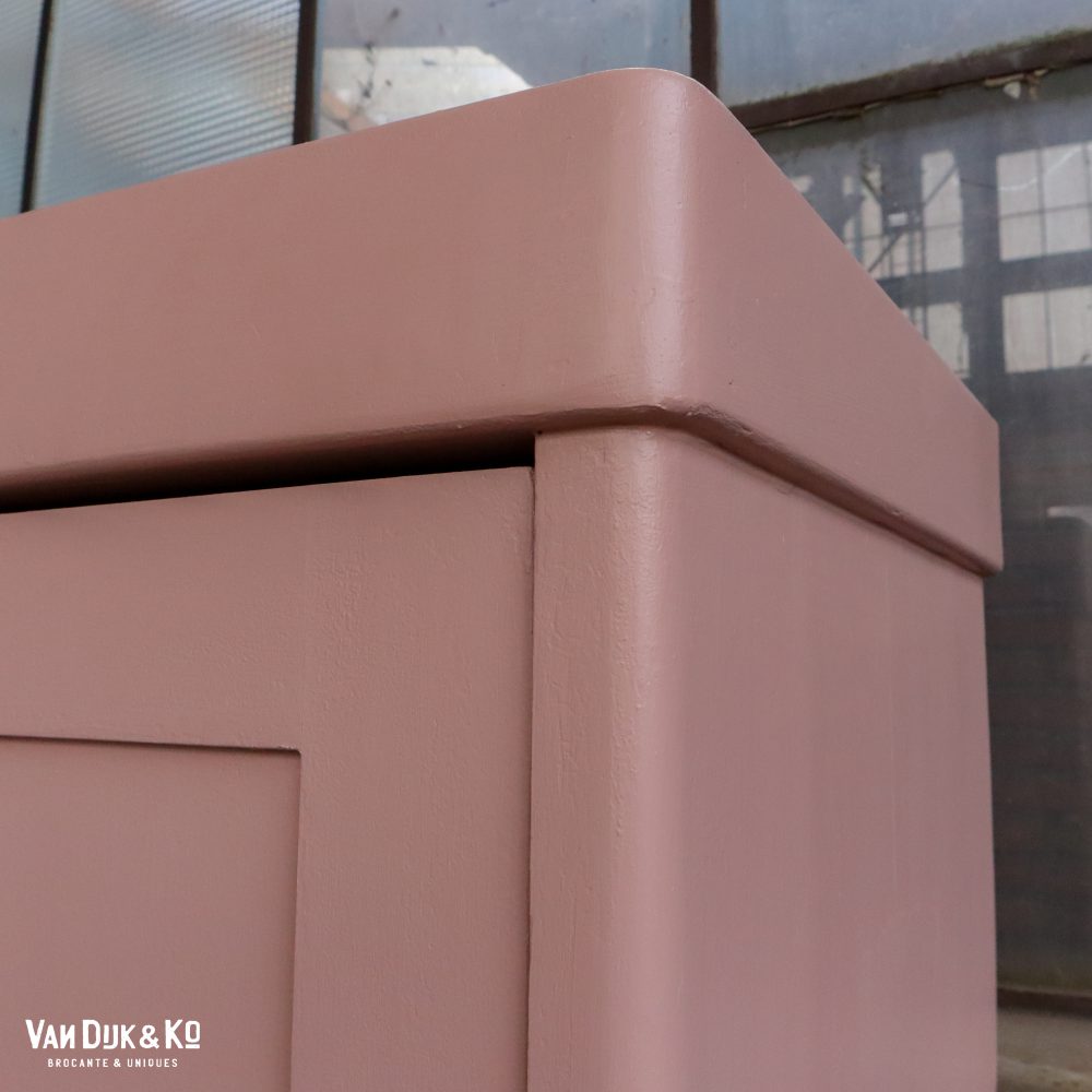 Brocante roze linnenkast - Afbeelding 6
