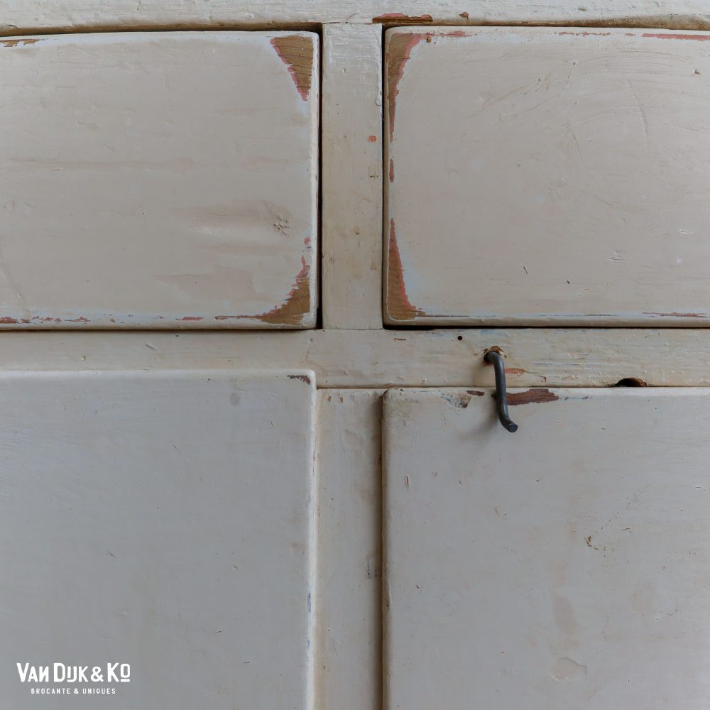 Brocante crème kleurige commode - Afbeelding 3