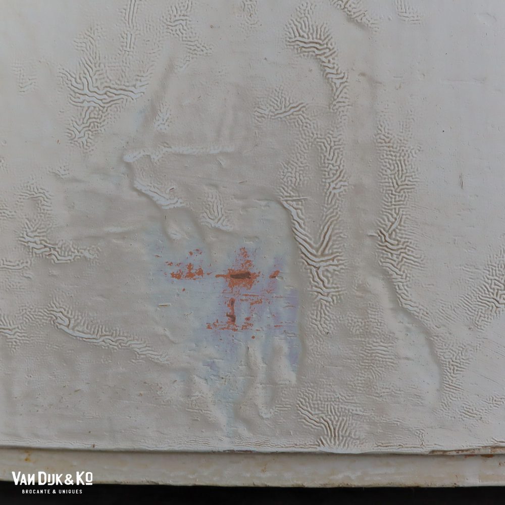 Brocante crème kleurige commode - Afbeelding 9