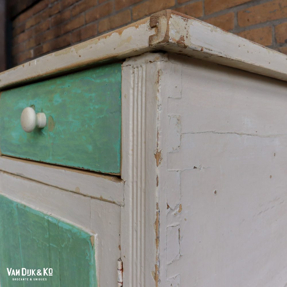 Brocante turquoise onderkast - Afbeelding 10