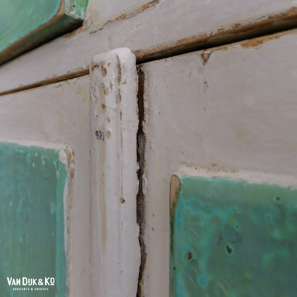 Brocante turquoise onderkast - Afbeelding 8