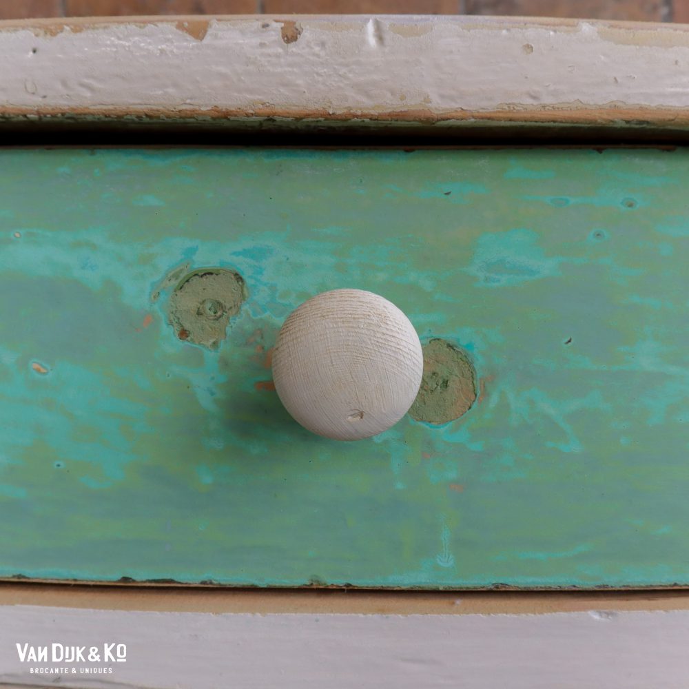 Brocante turquoise onderkast - Afbeelding 5