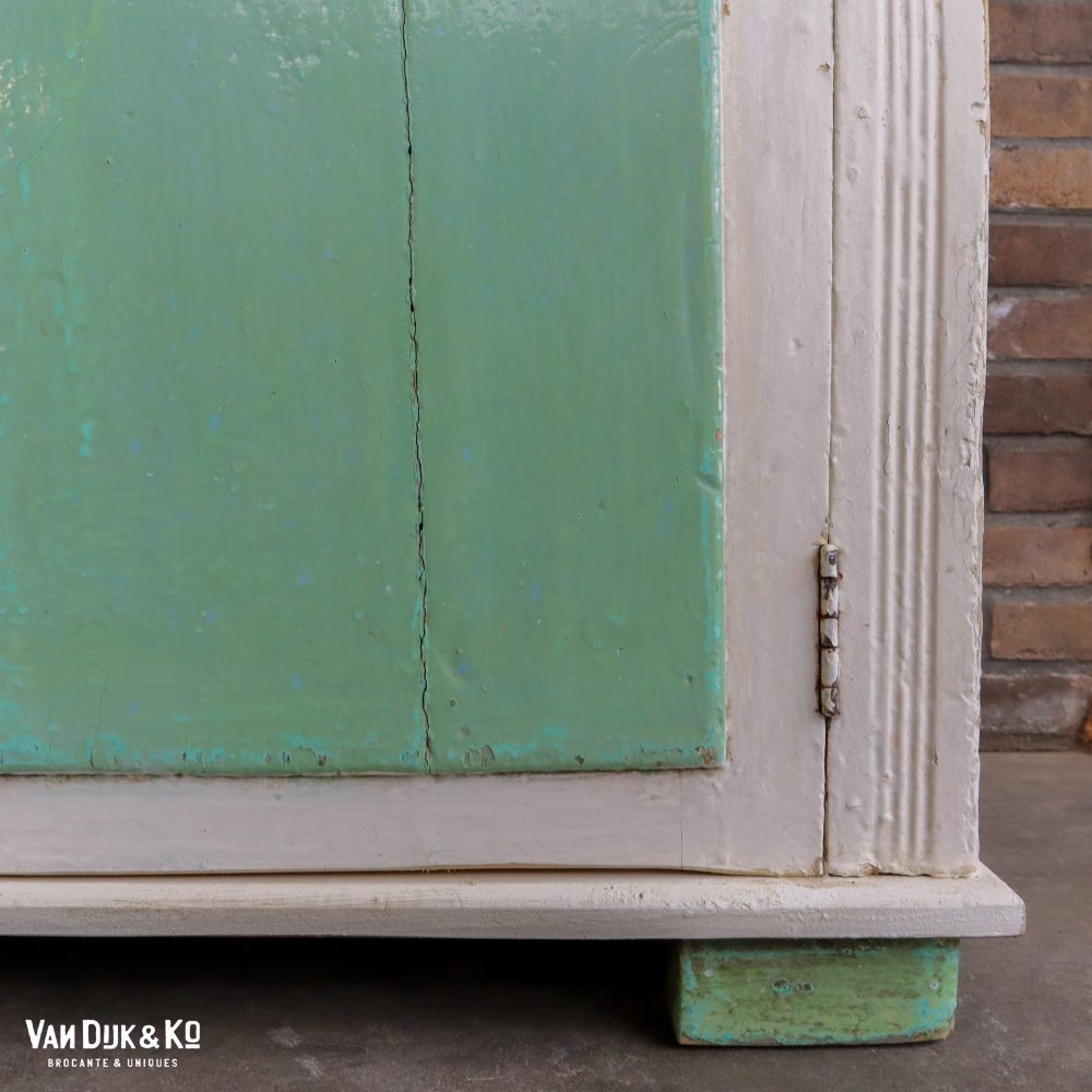 Brocante turquoise onderkast - Afbeelding 4
