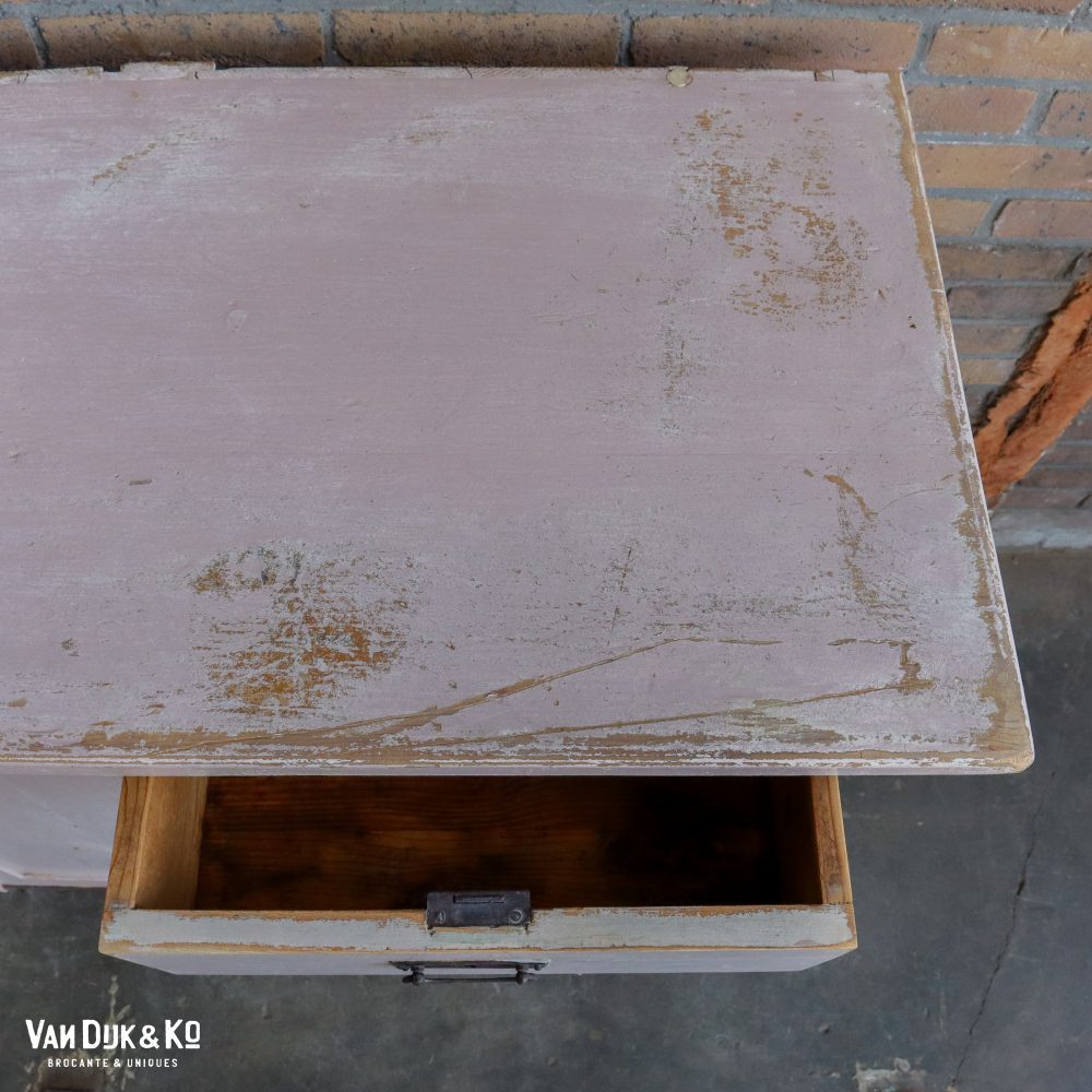 Brocante oud roze onderkast - Afbeelding 9