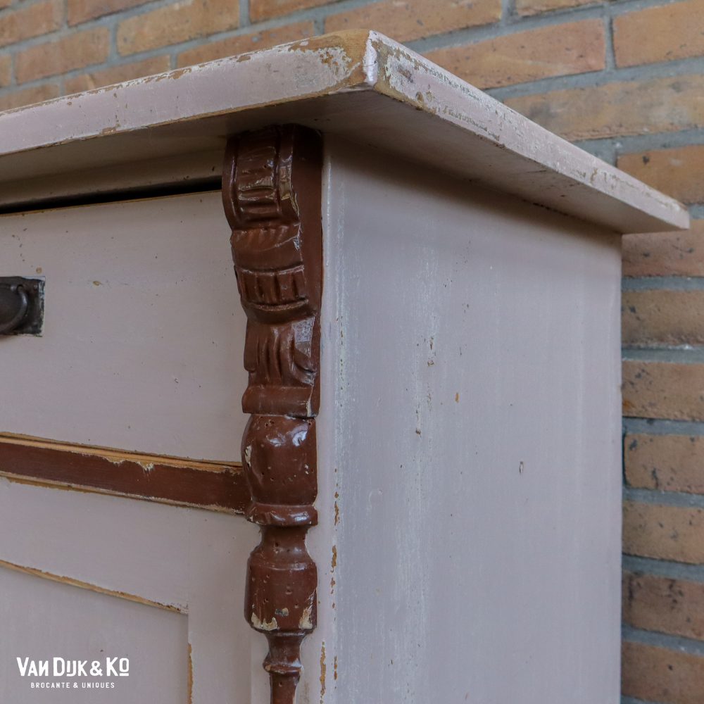Brocante oud roze onderkast - Afbeelding 7