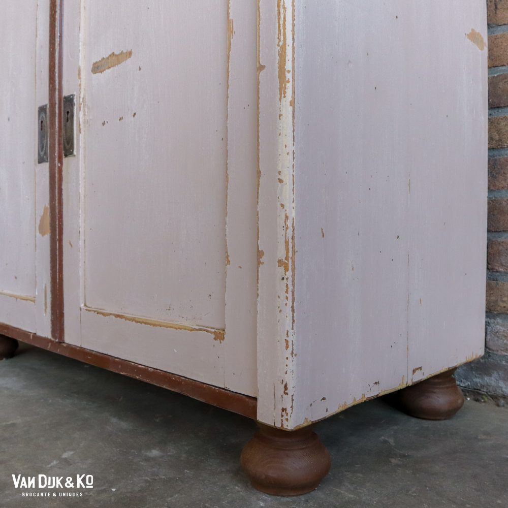 Brocante oud roze onderkast - Afbeelding 6