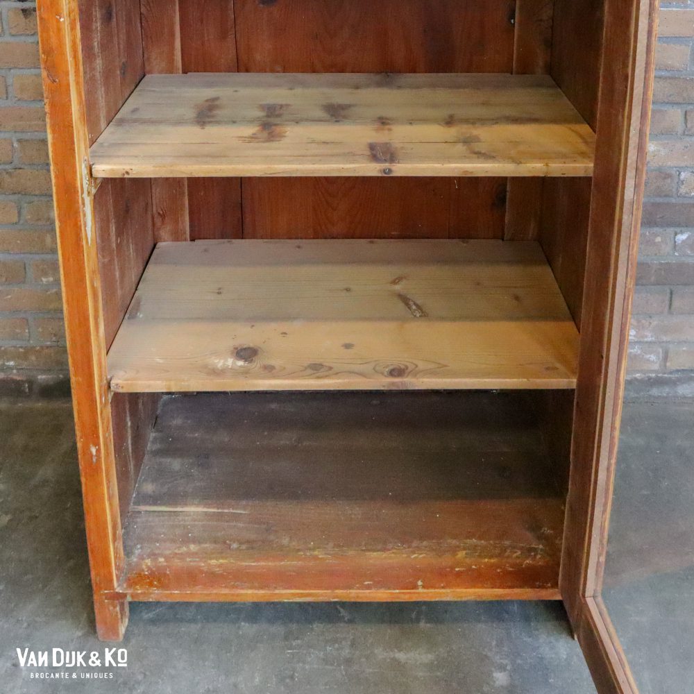 Vintage houten vitrinekast - Afbeelding 4